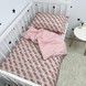 Натуральный комплект постельного белья для детской кровати 120х60 см Oh My Kids &laquo;Мишки в облачках&raquo; пудровый