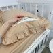 Дитяча постільна білизна з рюшами у ліжко 120х60 см з підковдрою 120х90 см Oh My Kids &laquo;Beige Bear&raquo; ранфорс