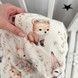 Детская водонепроницаемая простыня в кровать 160х80 см OMK "Rabbits and Foxes" персиковая
