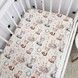 Детская водонепроницаемая простыня в кровать 160х80 см OMK "Rabbits and Foxes" персиковая