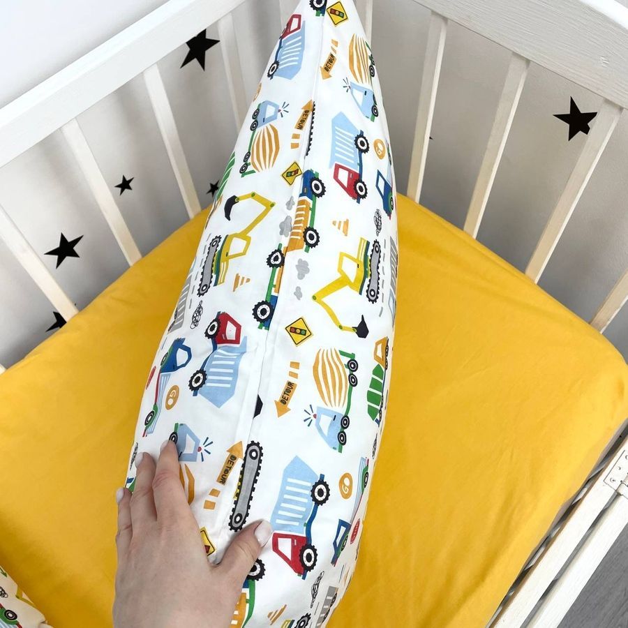 Детская наволочка 40х60 см Oh My Kids "Машинки строительные"