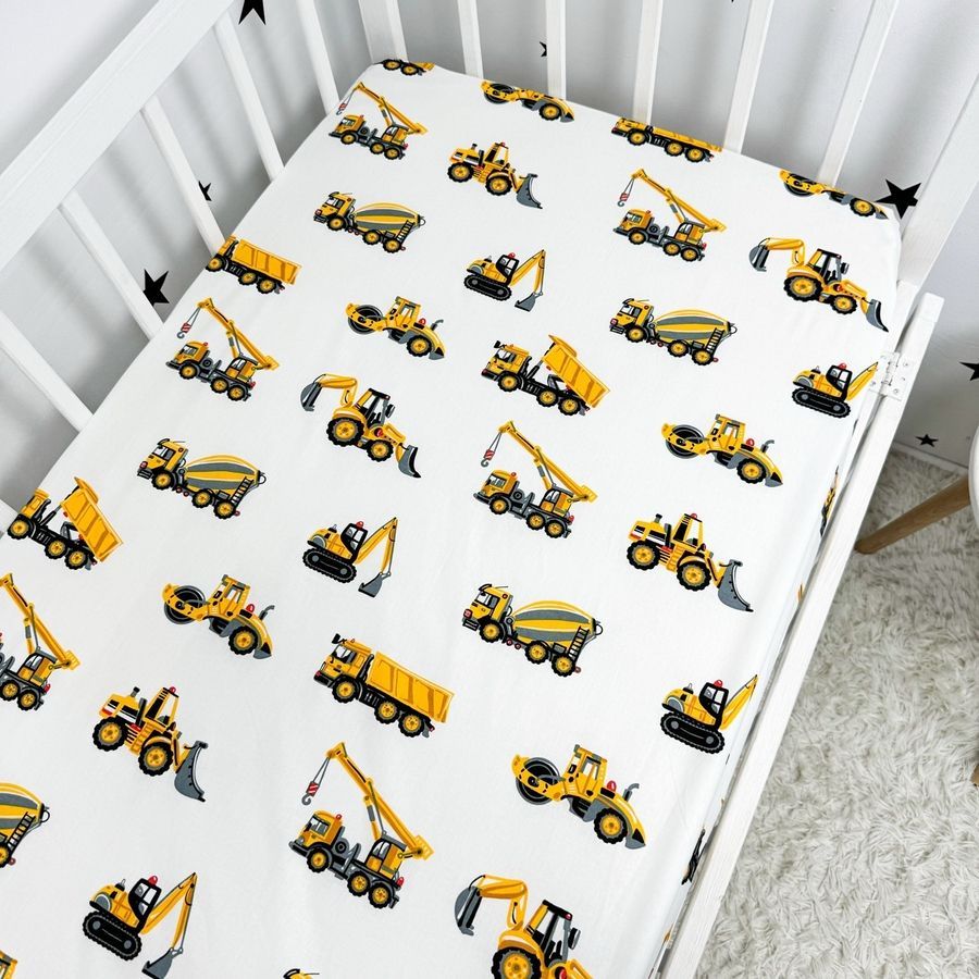 Комплект детского постельного белья для кровати 160х80 см OMK &laquo;Tractors&raquo; (пододеяльник 140х110 см) желтый