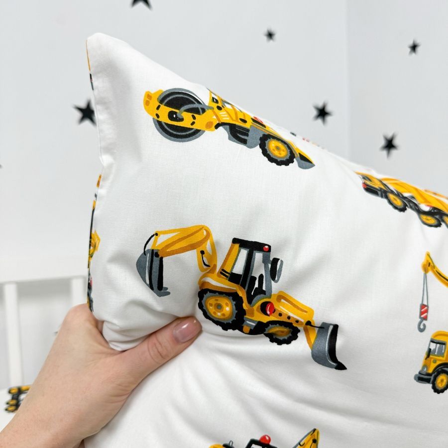 Комплект детского постельного белья для кровати 160х80 см OMK &laquo;Tractors&raquo; (пододеяльник 140х110 см) желтый