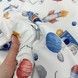 Полуторный сатиновый комплект постельного белья 190х90 см Oh My Kids "Космос" (пододеяльник 205х140 см) голубой