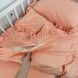 Однотонный комплект постельного белья с рюшами в кровать 160х80 см с пододеяльником 140х110 см Oh My Kids &laquo;Персиковый&raquo; ранфорс