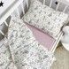 Постельное белье в кроватку 120х60 см для девочки Oh My Kids "Зайчики" пудровый