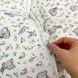 Постельное белье в кроватку 120х60 см для девочки Oh My Kids "Зайчики" пудровый