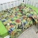 Натуральна полуторна дитяча підковдра 205х140 см OMK &laquo;Minecraft&raquo; зелений ранфорс