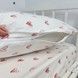 Постельный комплект для девочки 190х90 см ОМК "Красные Сердечки" ранфорс