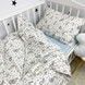 Постельный комплект в детскую кроватку 120х60 см Oh My Kids "Зайчики" голубой