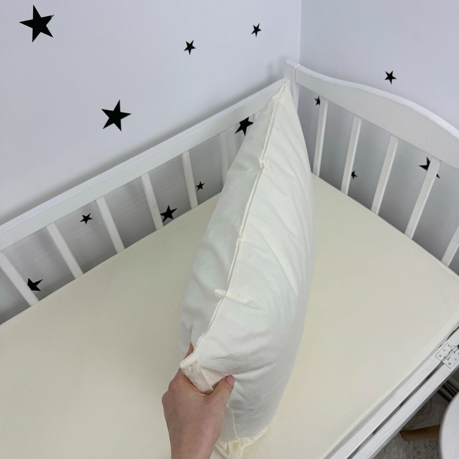 Однотонное постельное белье для матраса 190х90 см Oh My Kids &laquo;Milk&raquo; натуральный хлопок