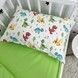 Полуторна дитяча постільна білизна 190х90 см для хлопчика Oh My Kids &laquo;Динозаврики&raquo; зелений