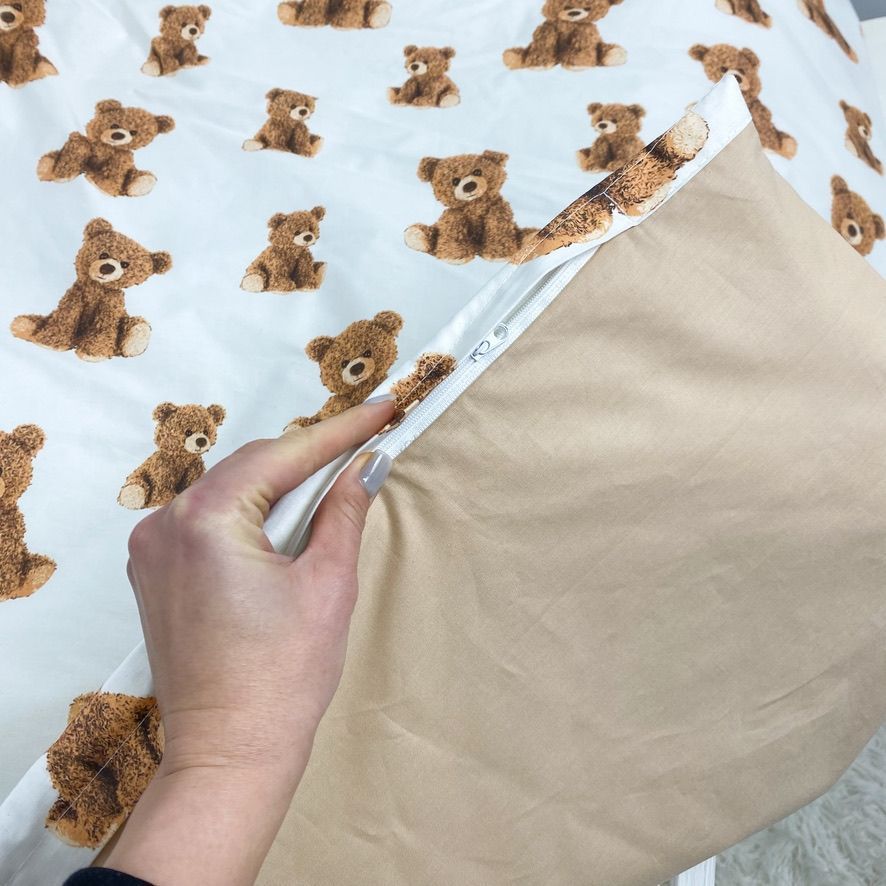 Підковдра дитяча полуторна 205х140 см OMK "Bears" ранфорс бежевий
