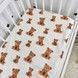 Детская непромокаемая простыня в кроватку 120х60 см Oh My Kids "Bears" бежевый