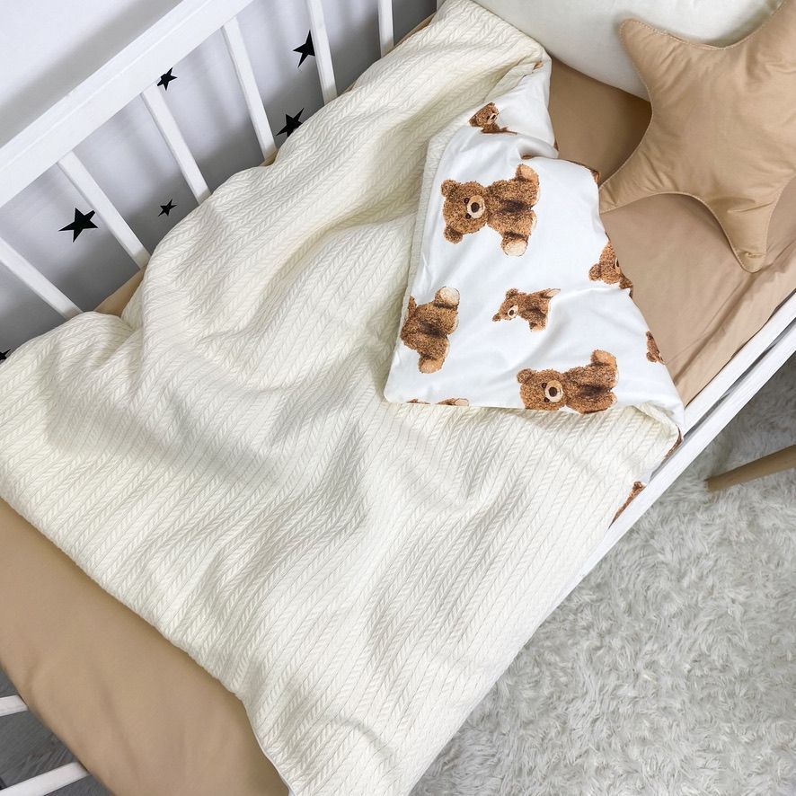 Детский пододеяльник 120х90 см OMK "Bears" молочный