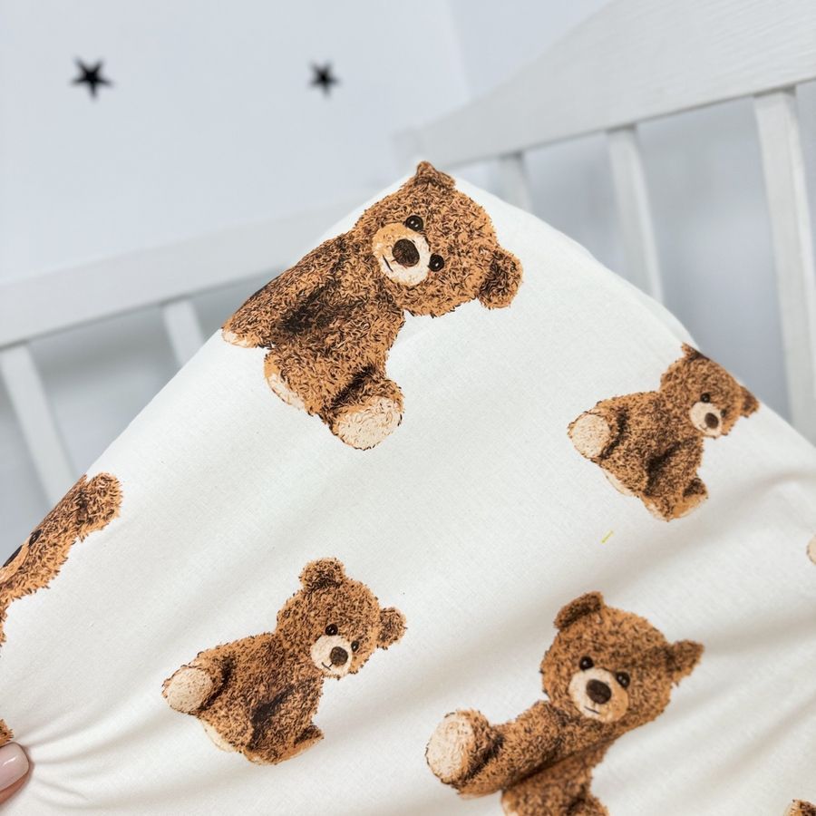 Дитяче простирадло на гумці 120х60 см OMK "Cute Bears" ранфорс