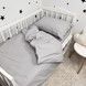Детский комплект однотонного постельного белья для кровати 120х60 см Oh My Kids &laquo;Light Gray&raquo; натуральный хлопок