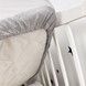 Детский комплект однотонного постельного белья для кровати 120х60 см Oh My Kids &laquo;Light Gray&raquo; натуральный хлопок