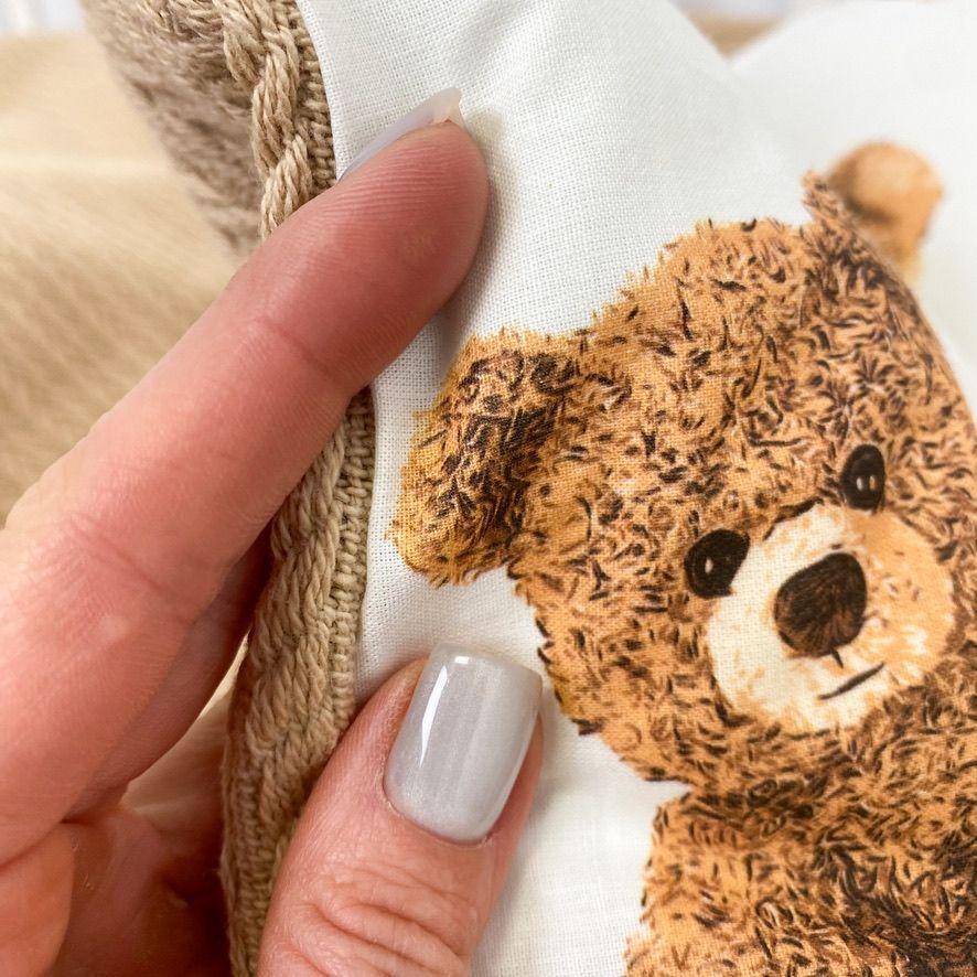 Дитяча натуральна підковдра 120х90 см OMK "Bears" бежевий