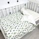 Дитяча постільна білизна сатин для ліжка 190х90 см Oh My Kids "Кактуси" молочний