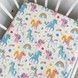 Дитяче простирадло у ліжко 160х80 см для дівчинки OMK "Funny Unicorns" рожевий