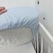 Натуральна постільна білизна з рюшами однотонна для ліжка 190х90 см Oh My Kids &laquo;Light Blue&raquo; ранфорс